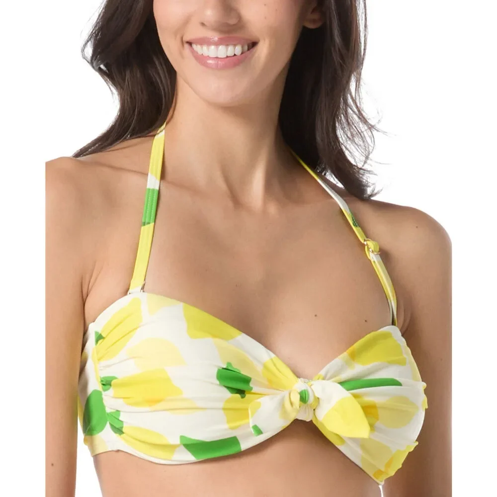 Kate Spade Size L Tie-Front Bikini Top